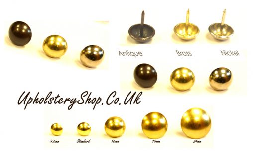 16mm diameter Metallic Plated Effect  nails