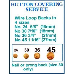 buttons - wire loop, nail. prongs backs