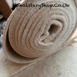 White Needled Wool Felt