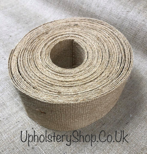 Jute Webbing Plain 3" 15m roll