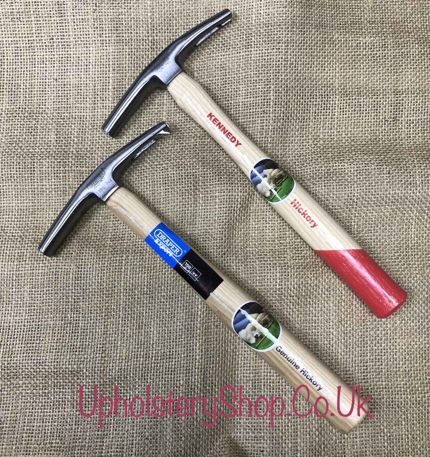 Draper Marteau Tapissier Aimanté Manche Hickory 190g + Ôte-Agrafe - Kit Qualité Expert Tapisserie